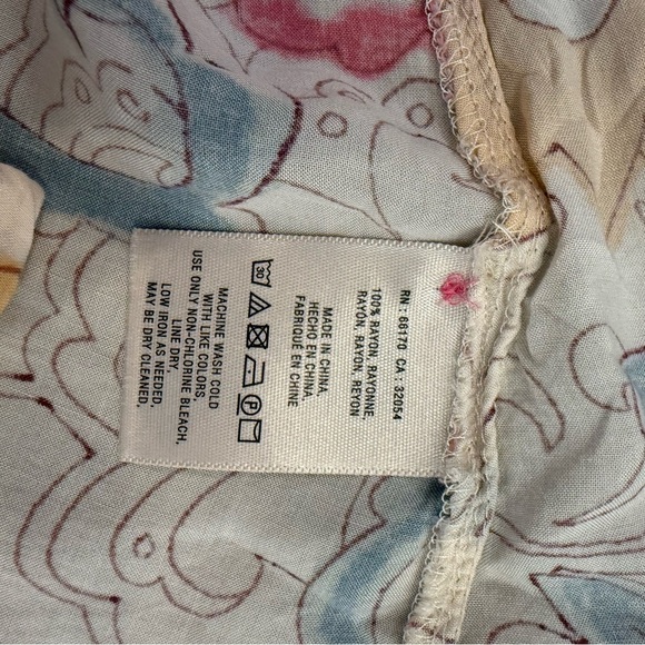 Maeve Anthropologie Tunic Blouse Women’s XS Water Colors Boho Colorful Hippie - Picture 6 of 10